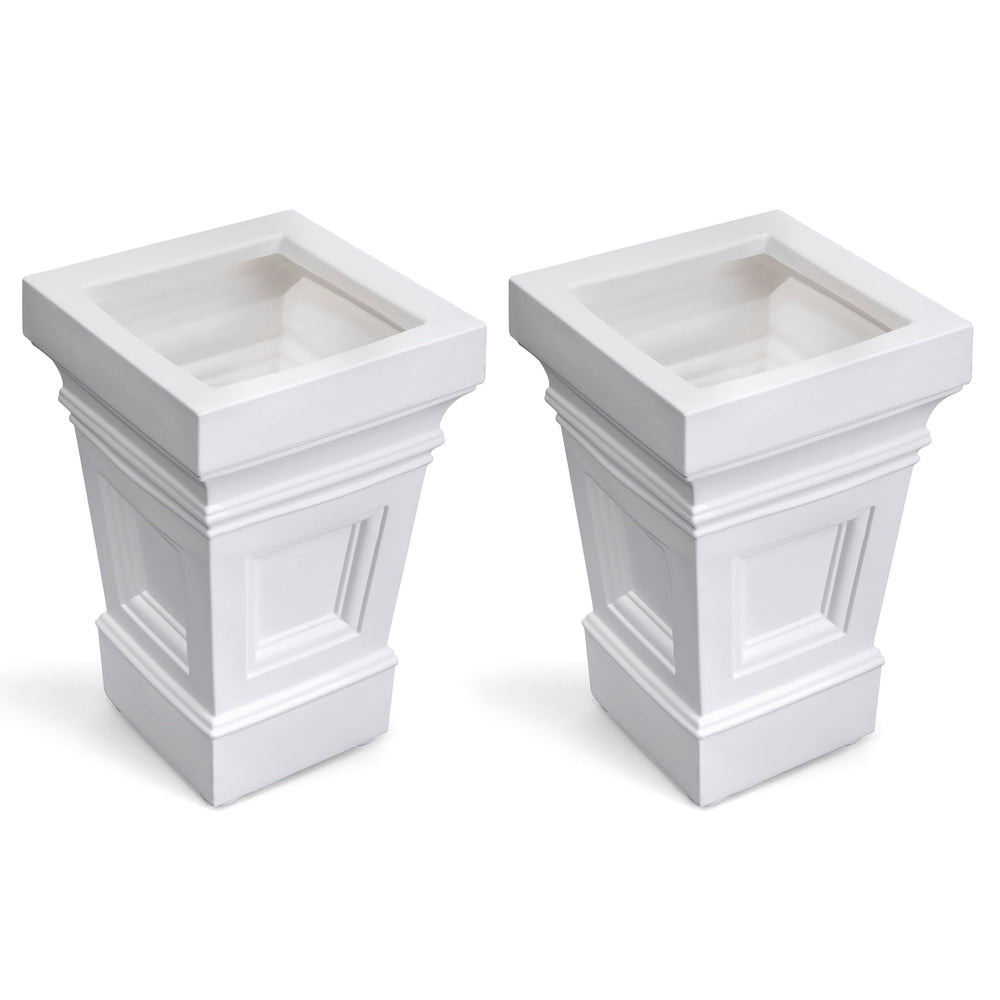 white plastic planter boxes Atherton Planter Box 2 Pack (Classic White)