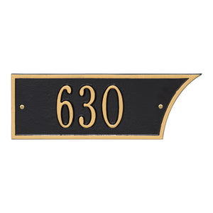 Black/Gold 1-Line Address Plaque Set