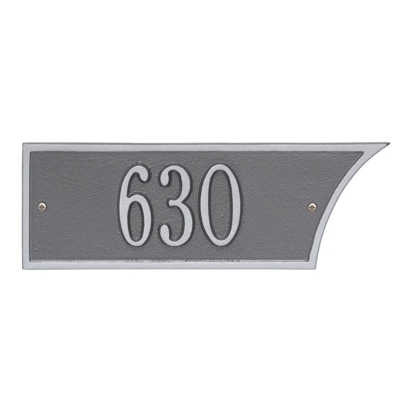 Pewter/Silver 1-Line Address Plaque Set