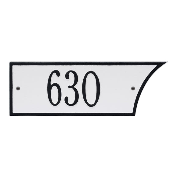 White/Black 1-Line Address Plaque Set