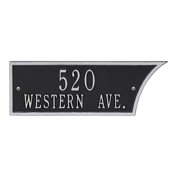 Black/Silver Address Plaque Set