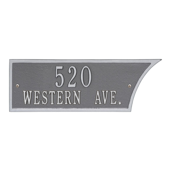 Pewter/Silver Address Plaque Set