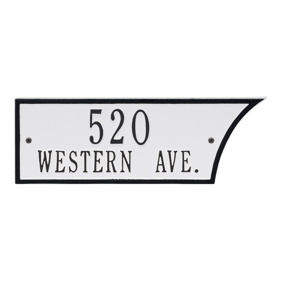 White/Black Address Plaque Set