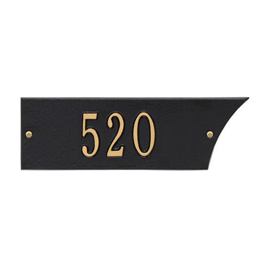 Black/Gold 1-Line Address Plaque Set